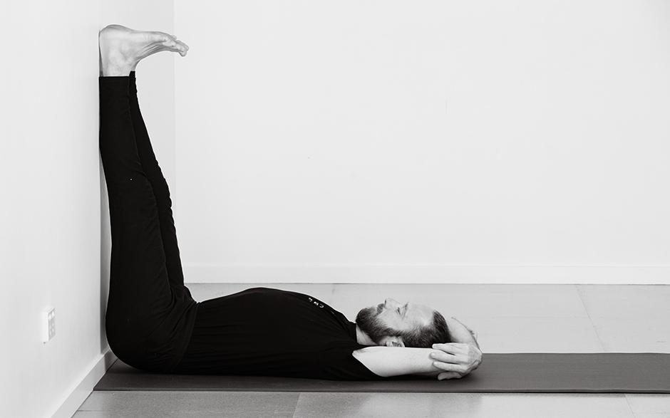 Yogacentric - One of our favorite poses to help you calm your nervous  system and feel grounded is candlestick pose (aka viparita karani or legs  up the wall)! If you're feeling stressed